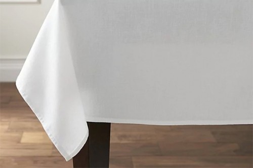 Nappe de table damassée blanche