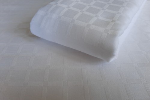Fitted sheet in check sateen Egyptian cotton 300TC