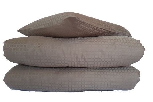 Duvet cover in check sateen Egyptian cotton 300TC