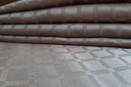 Pillow case in check sateen Egyptian cotton TC300