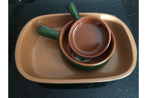 3+1 Glinena posuda CASSEROLE sa ručkom 17