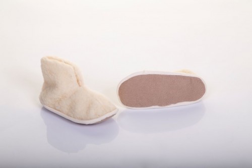 Deep slippers in wool