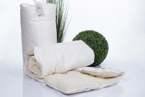 Matratzenauflage aus Wolle Gold/Lux