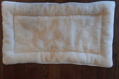 Wickelunterlage aus Wolle in Gold/Lux