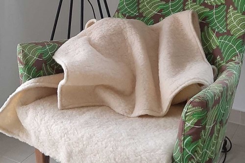 Wollsitzbezug Gold für Sessel