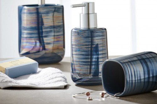 Brosse de toilette en céramique argentique