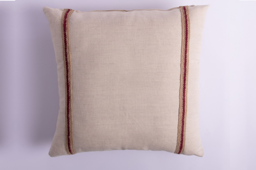 Cuscino decorativo lino dobby - iuta rosso