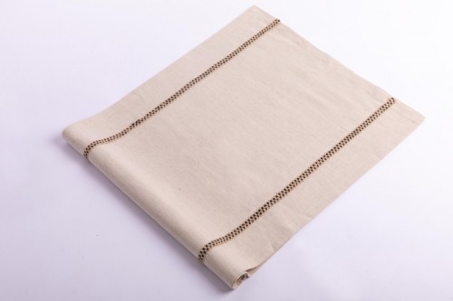 Nappe en lin Doboj avec bordures noir